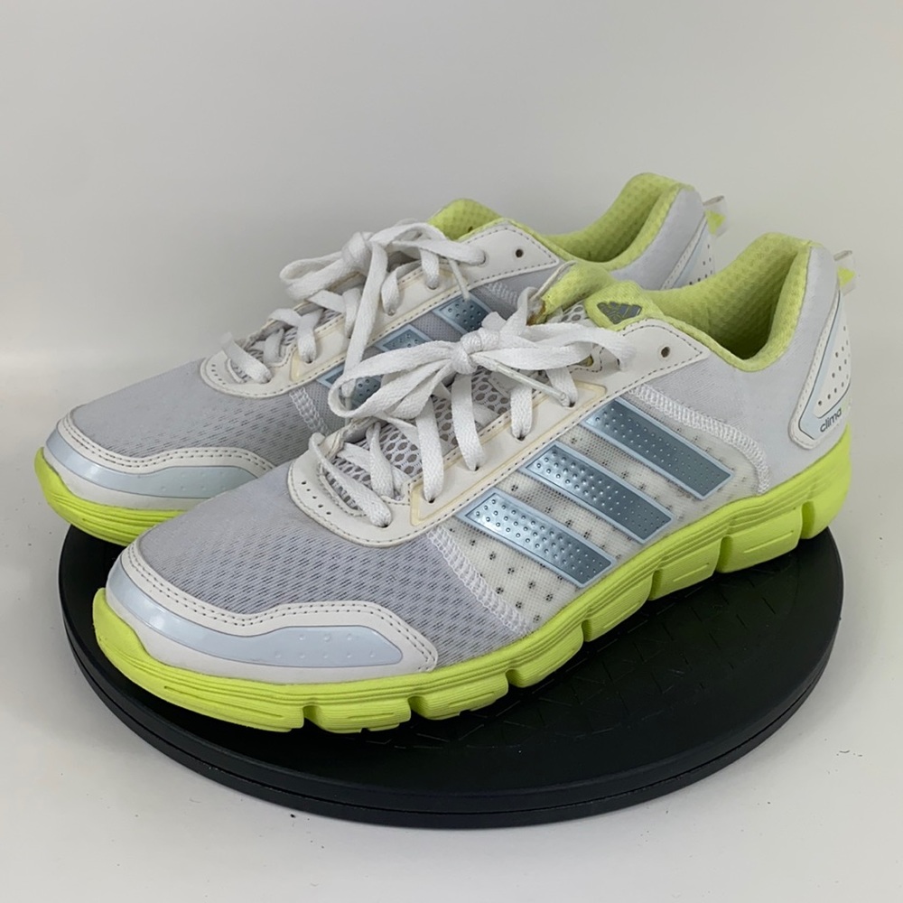 Adidas Climacool Aerate 3 White/Neon Running Shoes G98528 Women's Size 12